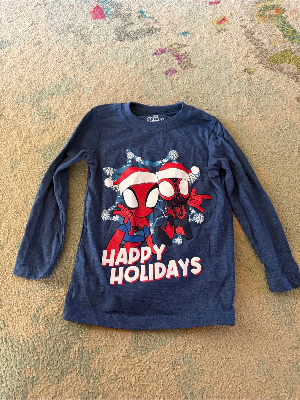 Spider-Man 5T Christmas shirt